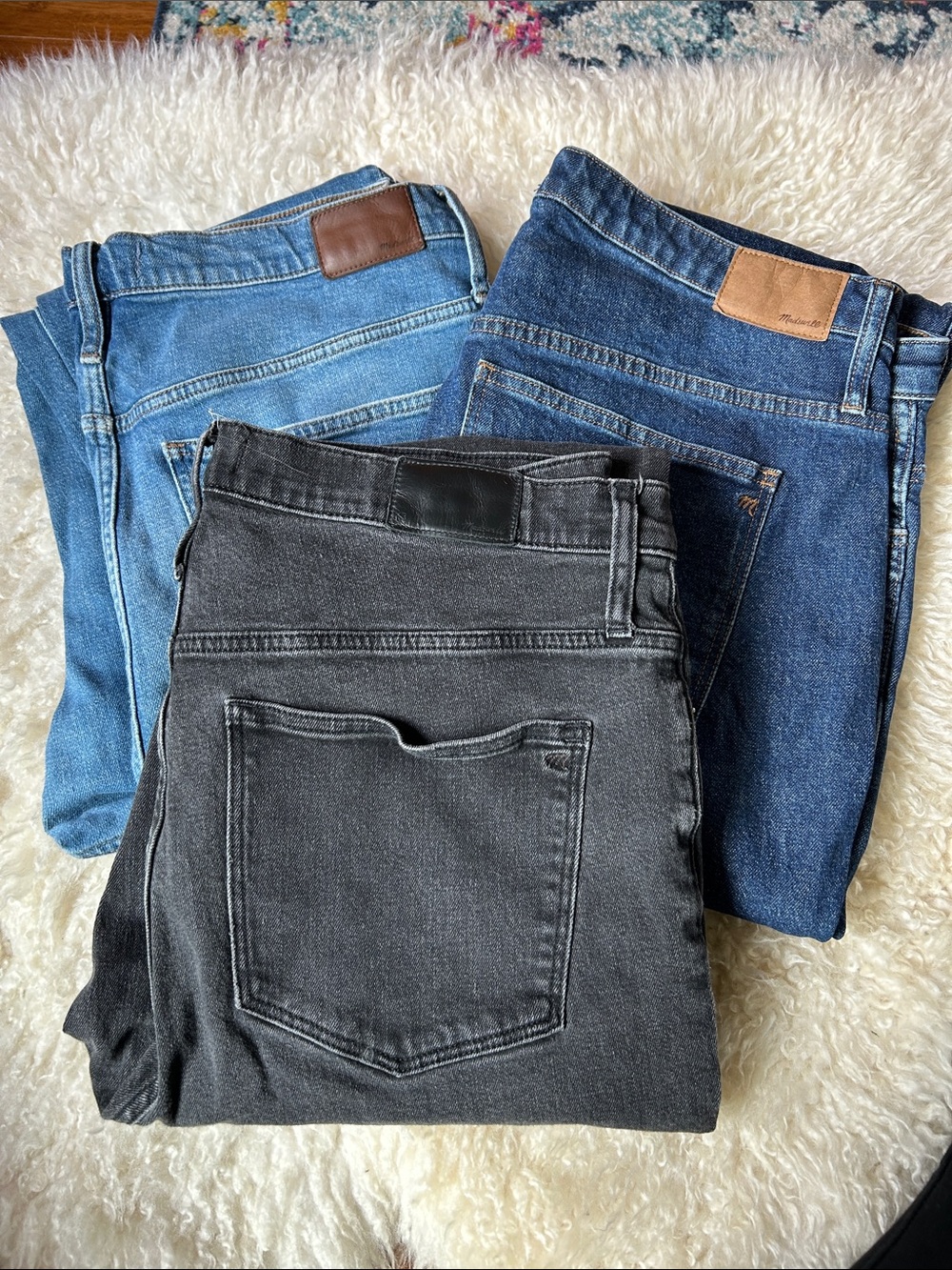 LOT of 3 pair Madewell Jeans Size 33